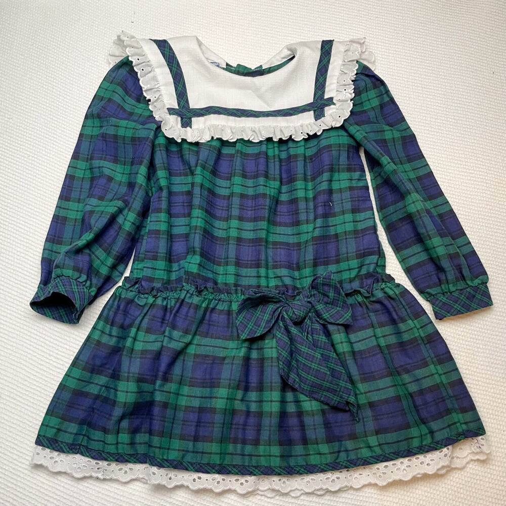 Vintage Polly Flinders Plaid Dress
